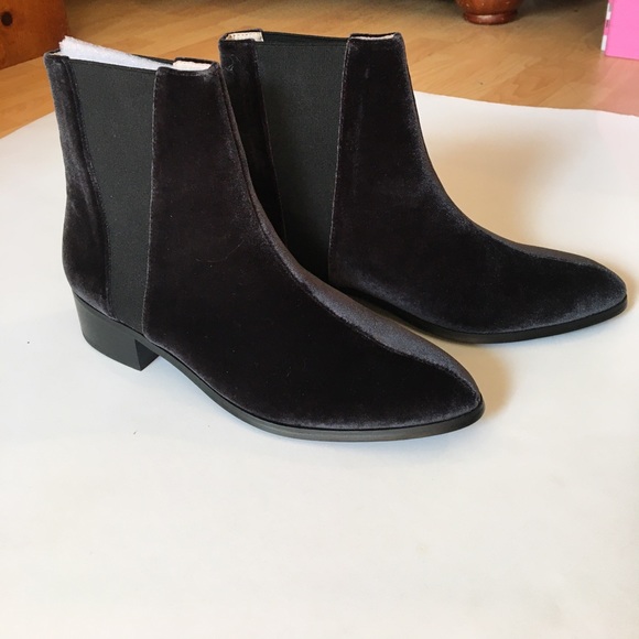 RAYE booties slip on dress Purple suede - Picture 2 of 5
